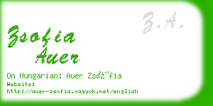 zsofia auer business card